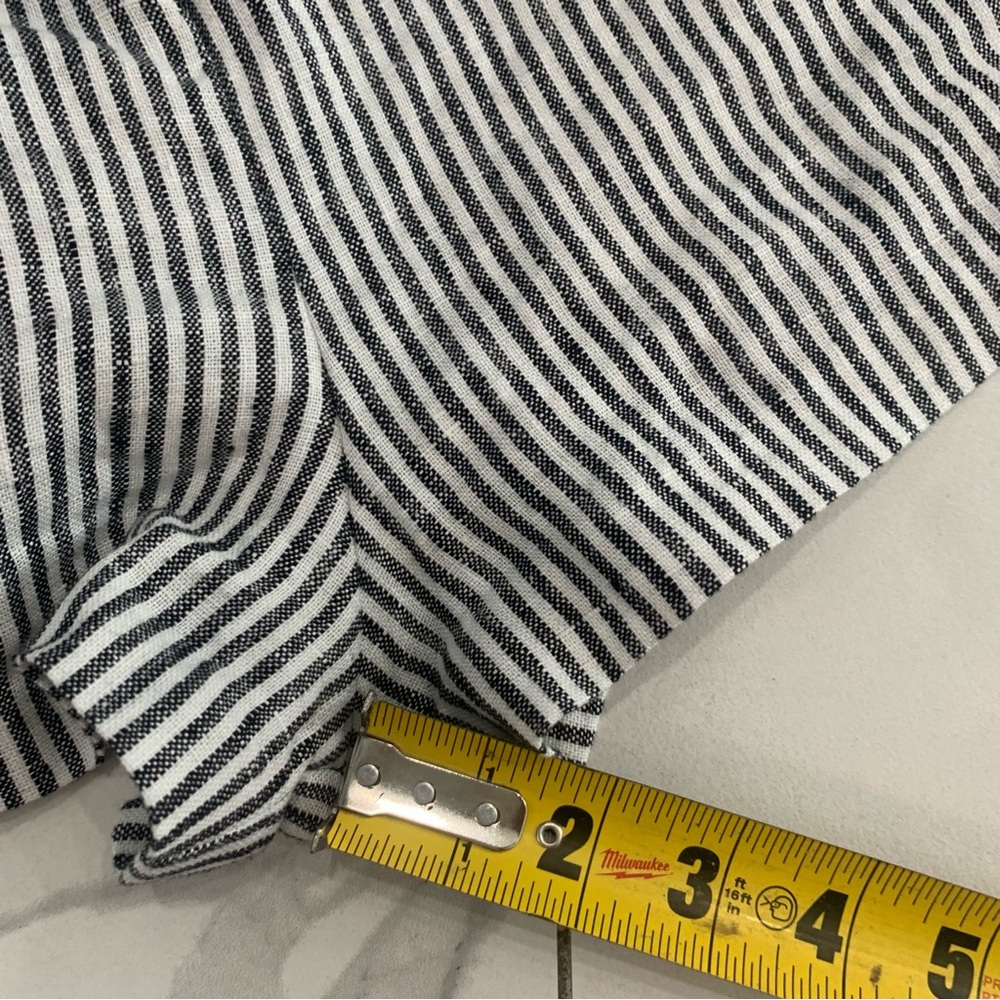 Reformation Romper  6 Linen In Vineyard Stripped Button Front  Adjustable waist - Picture 7 of 15